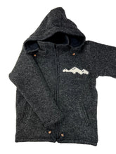 Load image into Gallery viewer, Hand knitted woolen jacket/sweater with soft inner fleece