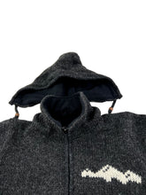 Load image into Gallery viewer, Hand knitted woolen jacket/sweater with soft inner fleece