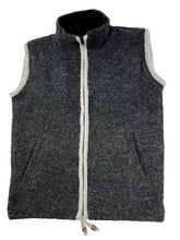 Load image into Gallery viewer, Hand knitted woolen sleeveless jacket/sweater with soft inner fleece
