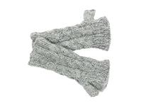 Load image into Gallery viewer, Hand Knitted Woolen Long Forearm Half Finger Glove-Gray