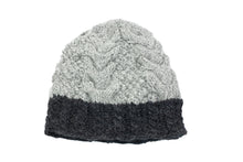 Load image into Gallery viewer, Hand knitted woolen pom pom beanie with soft fleece liner - unisex