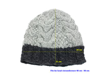 Load image into Gallery viewer, Hand knitted woolen pom pom beanie with soft fleece liner - unisex