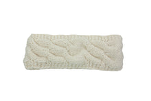 Load image into Gallery viewer, Hand knitted woolen headband with soft fleece liner - unisex