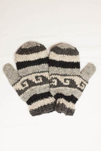 Load image into Gallery viewer, Hand knitted woolen mitten with soft fleece liner - unisex