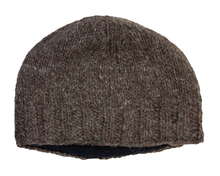 Load image into Gallery viewer, Hand knitted woolen beanie with soft fleece liner - unisex