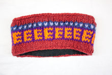 Load image into Gallery viewer, Hand knitted woolen headband with soft fleece liner - unisex