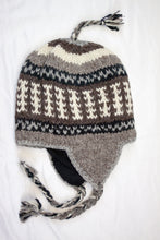 Load image into Gallery viewer, Hand knitted woolen Hat with soft fleece lining and ear flab - unisex