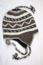 Load image into Gallery viewer, Hand knitted woolen Hat with soft fleece lining and ear flab - unisex