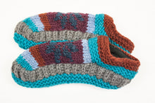 Load image into Gallery viewer, Hand knitted woolen room shoes with soft fleece liner - unisex