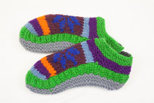 Load image into Gallery viewer, Hand knitted woolen room shoes with soft fleece liner - unisex