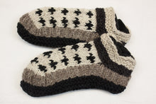 Load image into Gallery viewer, Hand knitted woolen room shoes with soft fleece liner - unisex
