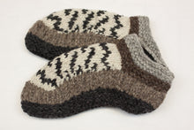 Load image into Gallery viewer, Hand knitted woolen room shoes with soft fleece liner - unisex