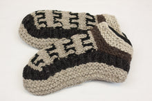 Load image into Gallery viewer, Hand knitted woolen room shoes with soft fleece liner - unisex