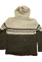 Load image into Gallery viewer, Hand knitted woolen jacket/sweater with soft inner fleece - HMPWJ2