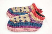 Load image into Gallery viewer, Hand knitted woolen room shoes with soft fleece liner - unisex