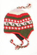 Load image into Gallery viewer, Hand knitted woolen Hat with soft fleece lining and ear flab - unisex