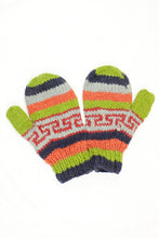Load image into Gallery viewer, Hand knitted woolen mitten with soft fleece liner - unisex