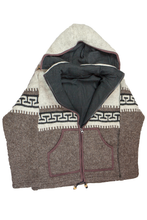 Load image into Gallery viewer, Hand knitted woolen jacket/sweater with soft inner fleece - HMPWJ8