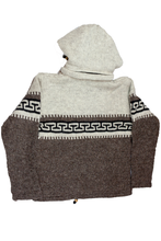 Load image into Gallery viewer, Hand knitted woolen jacket/sweater with soft inner fleece - HMPWJ8