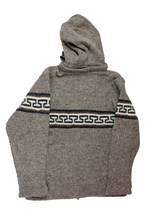 Load image into Gallery viewer, Hand knitted woolen jacket/sweater with soft inner fleece - HMPWJ12