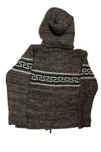 Load image into Gallery viewer, Hand knitted woolen jacket/sweater with soft inner fleece - HMPWJ14