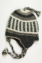 Load image into Gallery viewer, Hand knitted woolen Hat with soft fleece lining and ear flab - unisex
