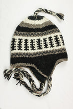 Load image into Gallery viewer, Hand knitted woolen Hat with soft fleece lining and ear flab - unisex