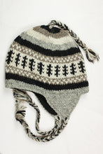 Load image into Gallery viewer, Hand knitted woolen Hat with soft fleece lining and ear flab - unisex