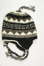 Load image into Gallery viewer, Hand knitted woolen Hat with soft fleece lining and ear flab - unisex