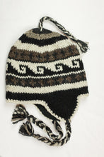 Load image into Gallery viewer, Hand knitted woolen Hat with soft fleece lining and ear flab - unisex