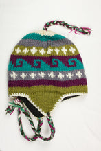 Load image into Gallery viewer, Hand knitted woolen Hat with soft fleece lining and ear flab - unisex