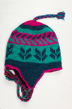 Load image into Gallery viewer, Hand knitted woolen Hat with soft fleece lining and ear flab - unisex