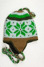 Load image into Gallery viewer, Hand knitted woolen Hat with soft fleece lining and ear flab - unisex