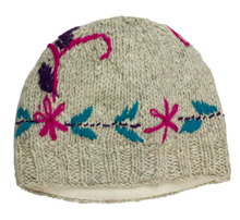 Load image into Gallery viewer, Hand knitted woolen beanie with soft fleece liner - unisex
