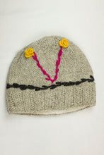 Load image into Gallery viewer, Hand knitted woolen beanie with soft fleece liner - unisex