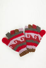 Load image into Gallery viewer, High quality hand knitted woolen half glove with soft fleece liner - unisex