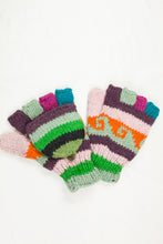 Load image into Gallery viewer, Hand knitted convertible woolen gloves with soft inner fleece liner - unisex