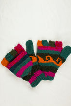 Load image into Gallery viewer, Hand knitted convertible woolen gloves with soft inner fleece liner - unisex