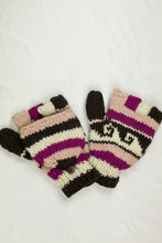 Load image into Gallery viewer, Hand knitted convertible woolen gloves with soft inner fleece liner - unisex