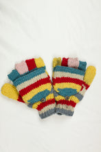 Load image into Gallery viewer, Hand knitted convertible woolen gloves with soft inner fleece liner - unisex