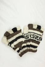 Load image into Gallery viewer, Hand knitted convertible woolen gloves with soft inner fleece liner - unisex