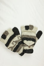 Load image into Gallery viewer, Hand knitted convertible woolen gloves with soft inner fleece liner - unisex
