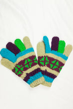 Load image into Gallery viewer, Hand knitted woolen gloves with soft inner fleece liner - unisex