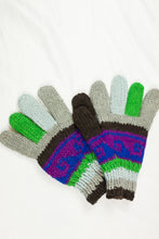 Load image into Gallery viewer, Hand knitted woolen gloves with soft inner fleece liner - unisex