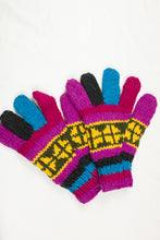 Load image into Gallery viewer, Hand knitted woolen gloves with soft inner fleece liner - unisex
