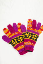 Load image into Gallery viewer, Hand knitted woolen gloves with soft inner fleece liner - unisex