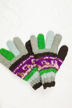 Load image into Gallery viewer, Hand knitted woolen gloves with soft inner fleece liner - unisex