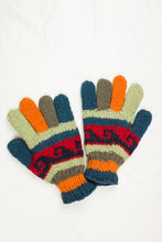 Load image into Gallery viewer, Hand knitted woolen gloves with soft inner fleece liner - unisex