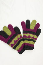 Load image into Gallery viewer, Hand knitted woolen gloves with soft inner fleece liner - unisex