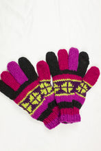 Load image into Gallery viewer, Hand knitted woolen gloves with soft inner fleece liner - unisex